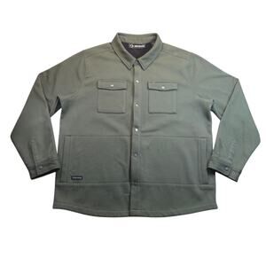 Dri Duck‎ Jacket Men's Size 2XL Green Front Pockets Button Up Snap Heavy Jacket